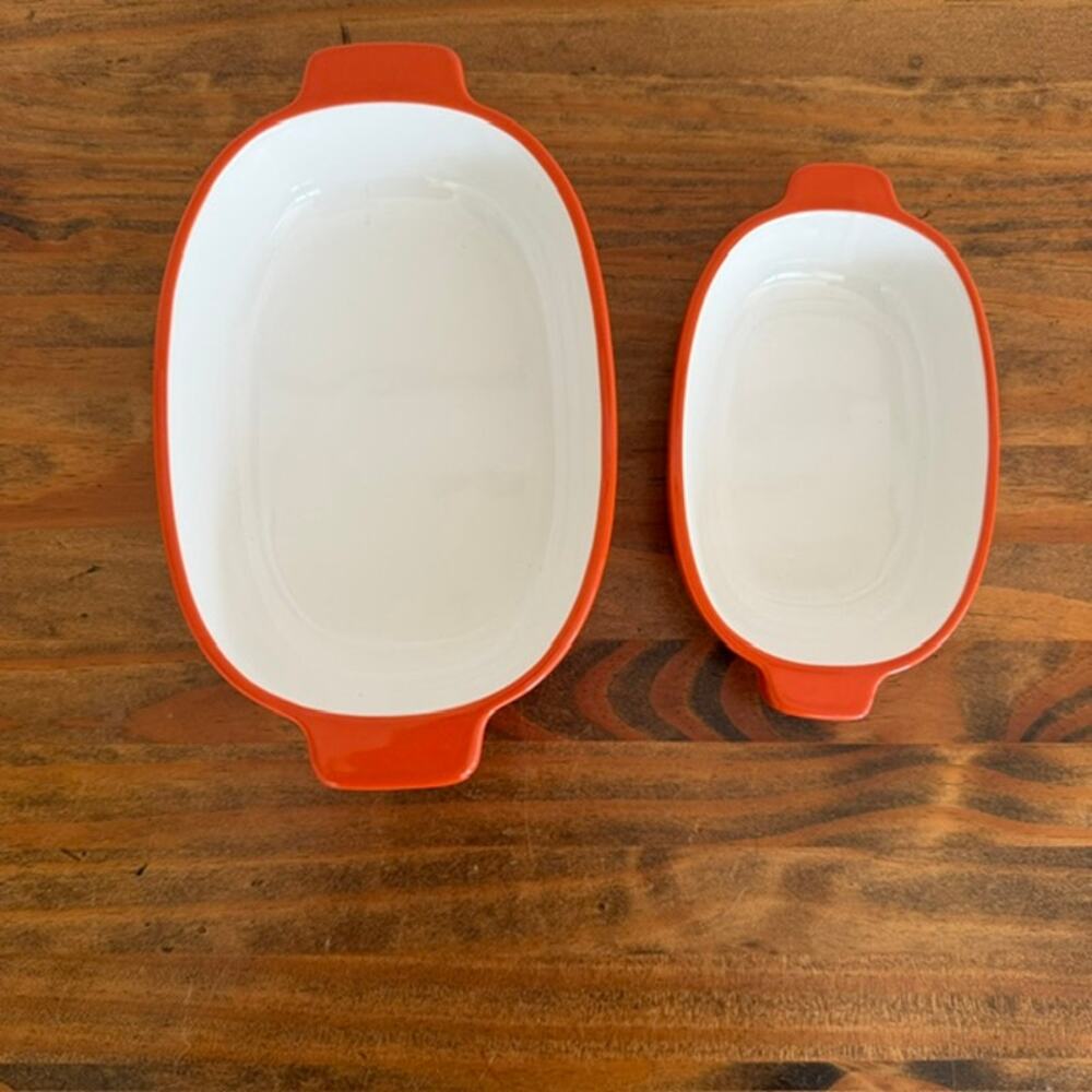 KitchenAid Orange .7qt and .3qt Chip-Resistant Ceramic Casserole Dishes - Picture 8 of 8